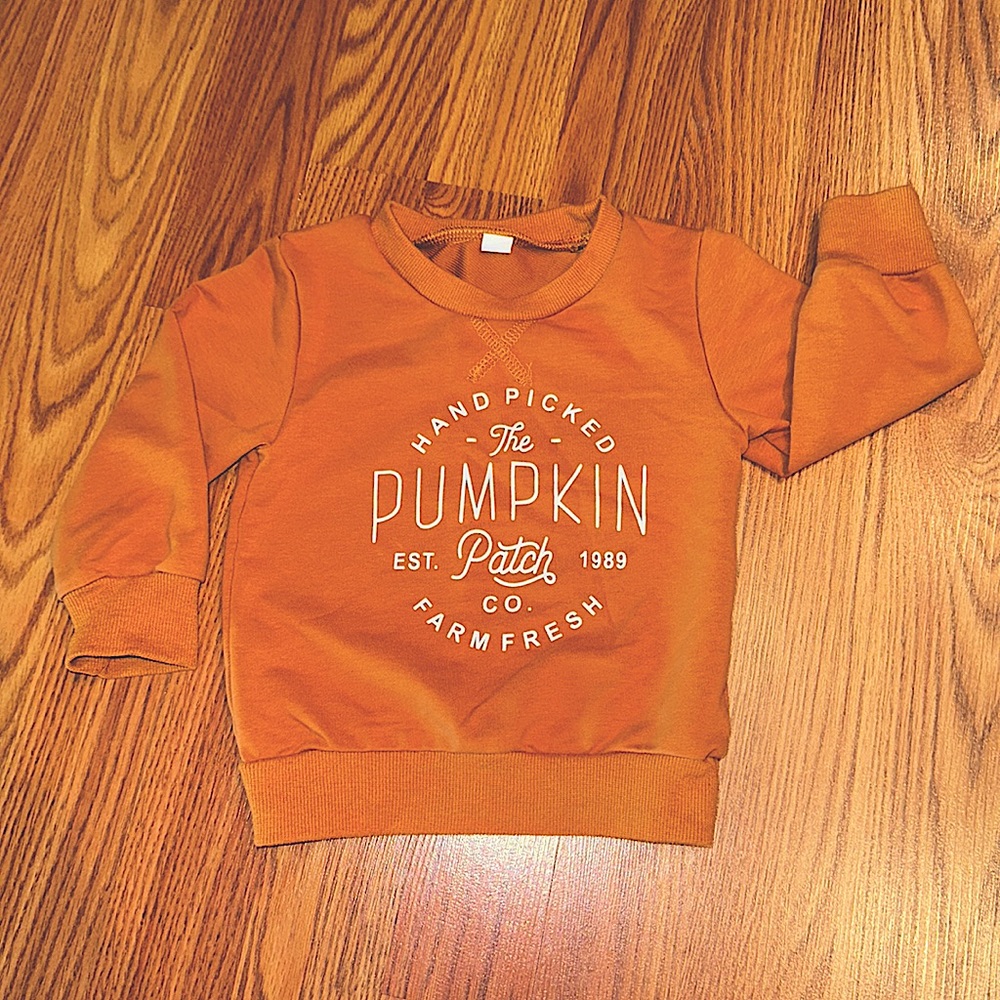12 Month Sweatshirt Boys Girls Pumpkin Patch